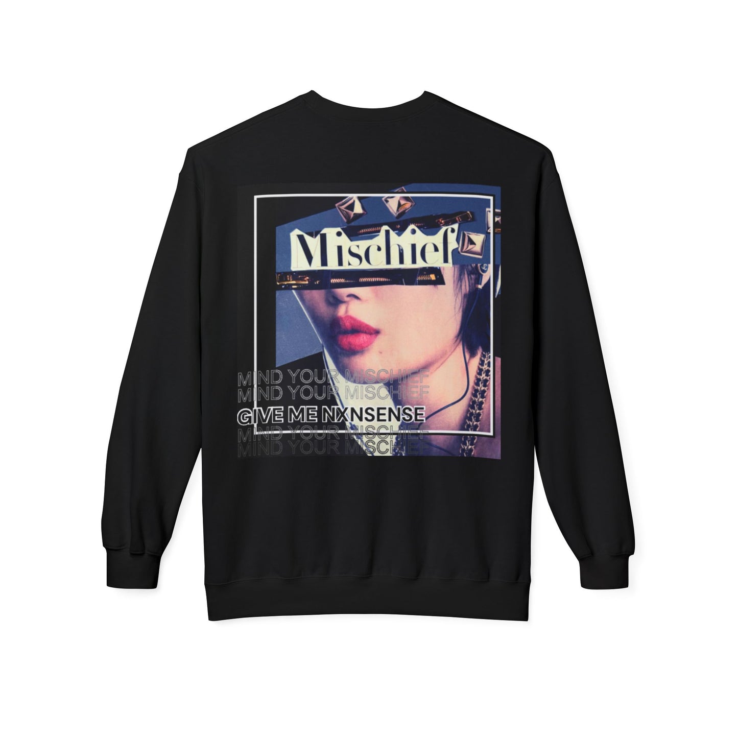 GIVE ME NXNSENSE “Mischief” Unisex Midweight Softstyle Fleece Crewneck Sweatshirt