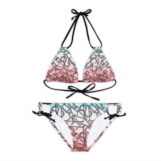 Nonsense Original  "The Good Ole Days" Strappy Bikini Set (AOP)