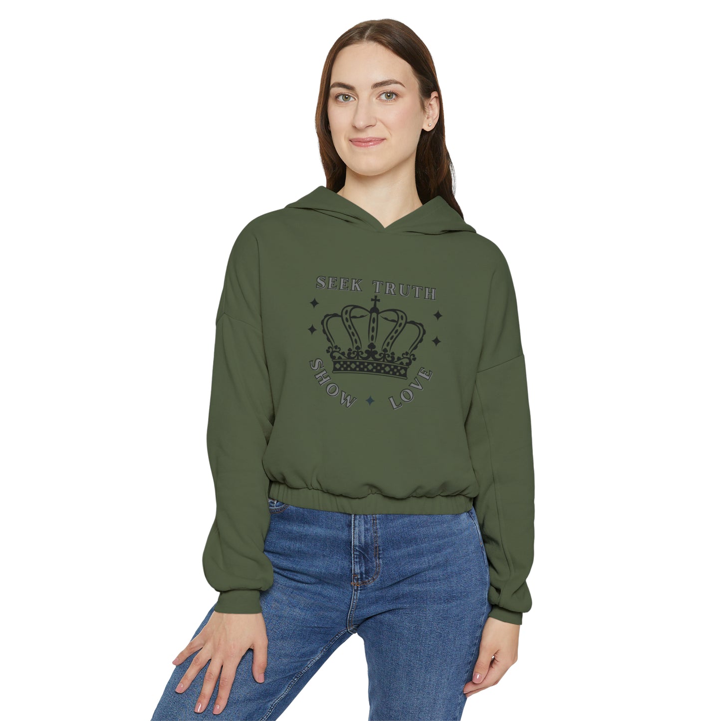 Seek Royal Truth Women's Cinched Bottom Hoodie