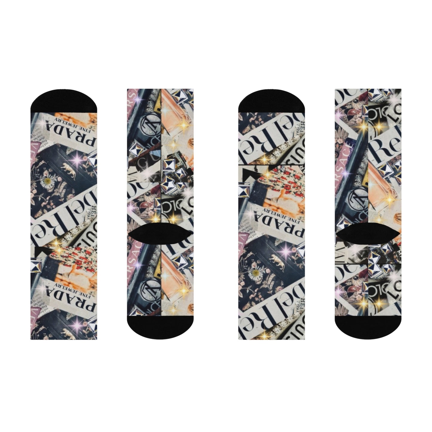 GIVE ME NXNSENSE “Rebel Rebel Xmas “ Cushioned Crew Socks