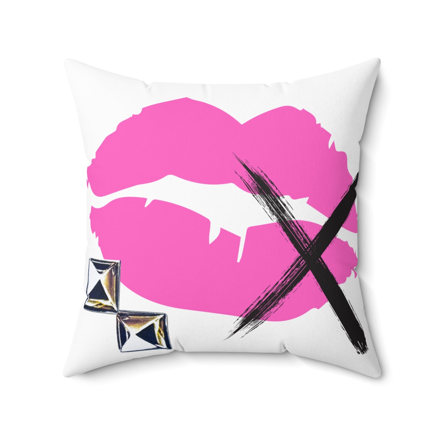 give me nonsense punx rock studs and kisses Pillow - Studs and Kisses Square Pillow home