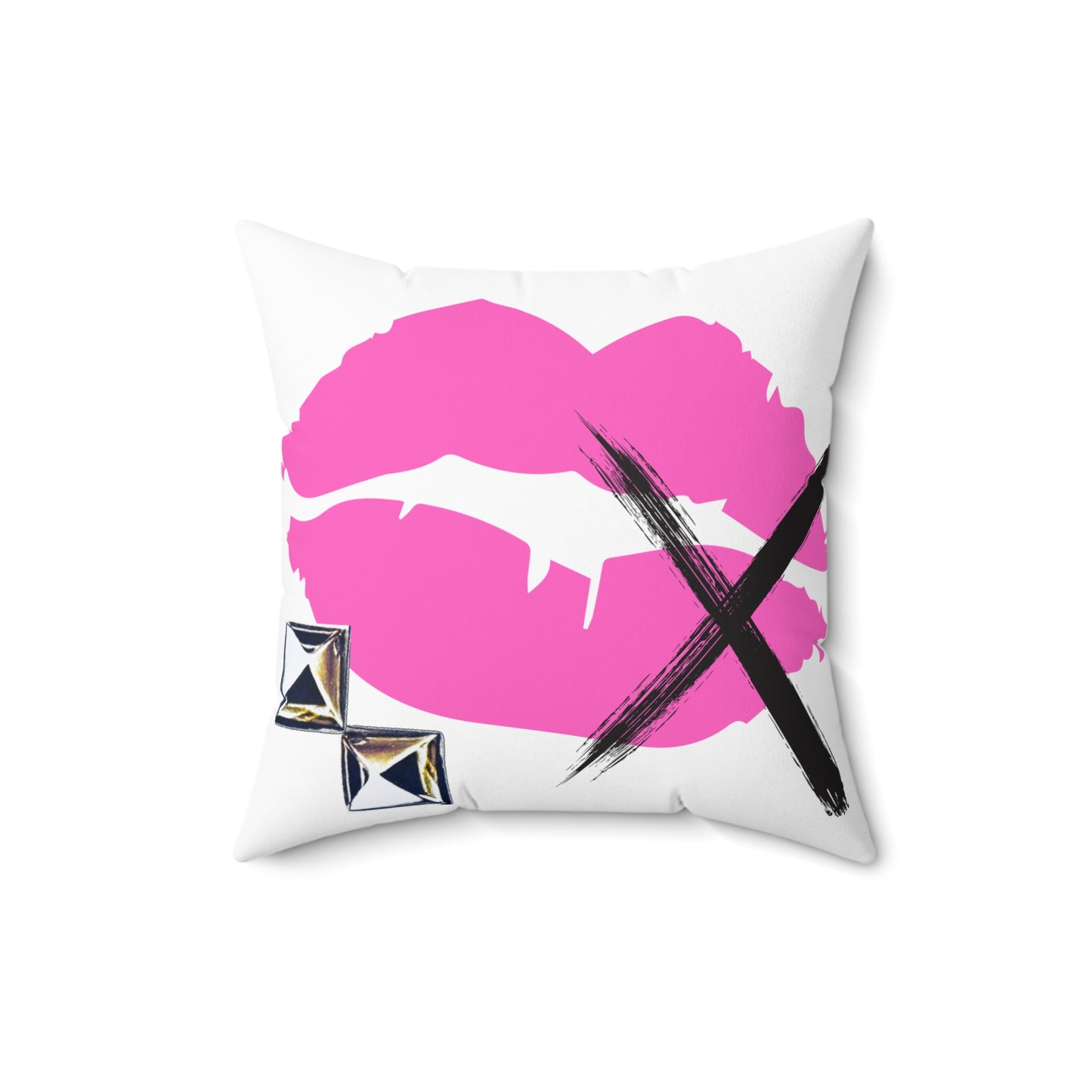 give me nonsense punx rock studs and kisses Pillow - Studs and Kisses Square Pillow home