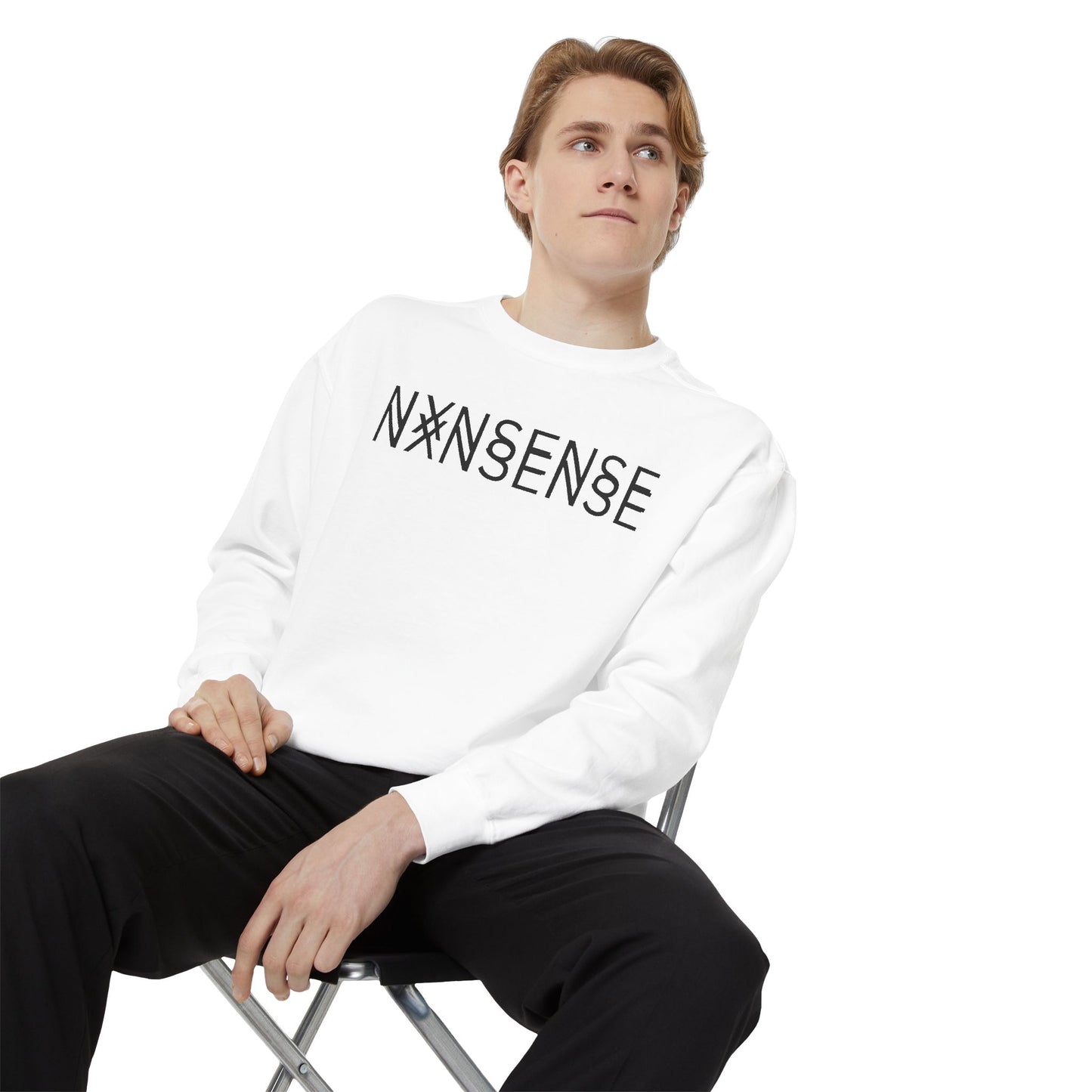 NXNSENSE double vision Sweatshirt- Minimalist design by Give Me Nxnsense