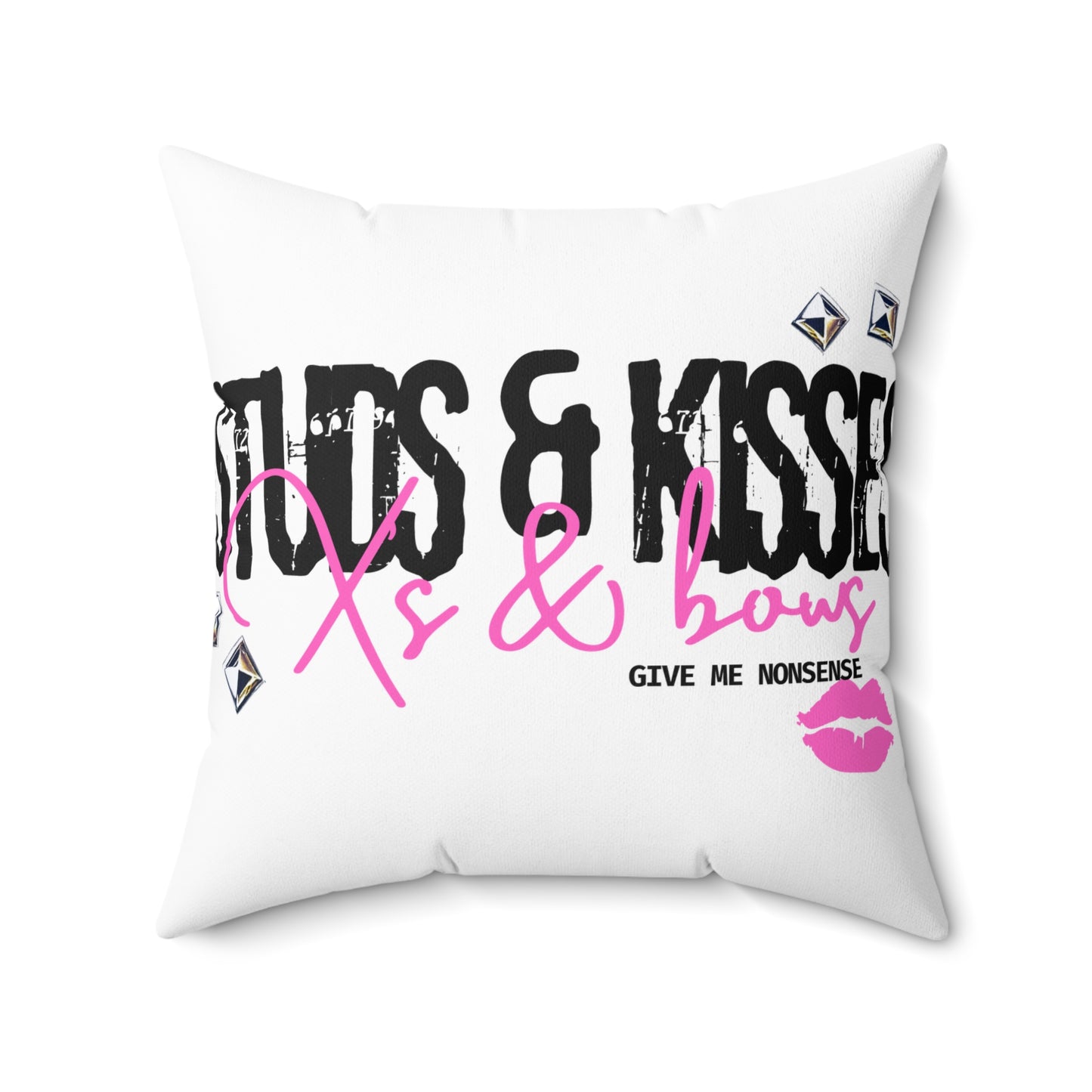 give me nonsense punx rock studs and kisses Pillow - Studs and Kisses Square Pillow home