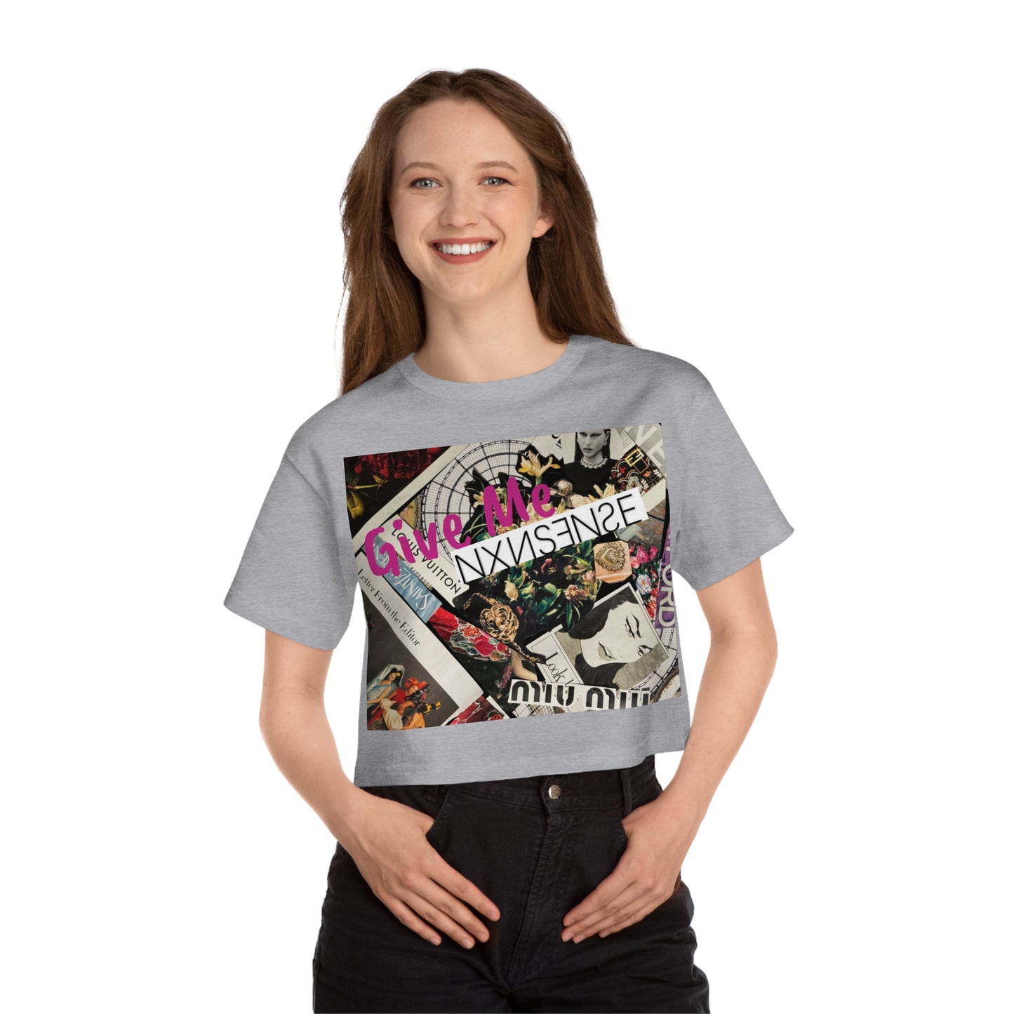 GIVE ME NXNSENSE “Atlas” Champion Women's Heritage Cropped T-Shirt