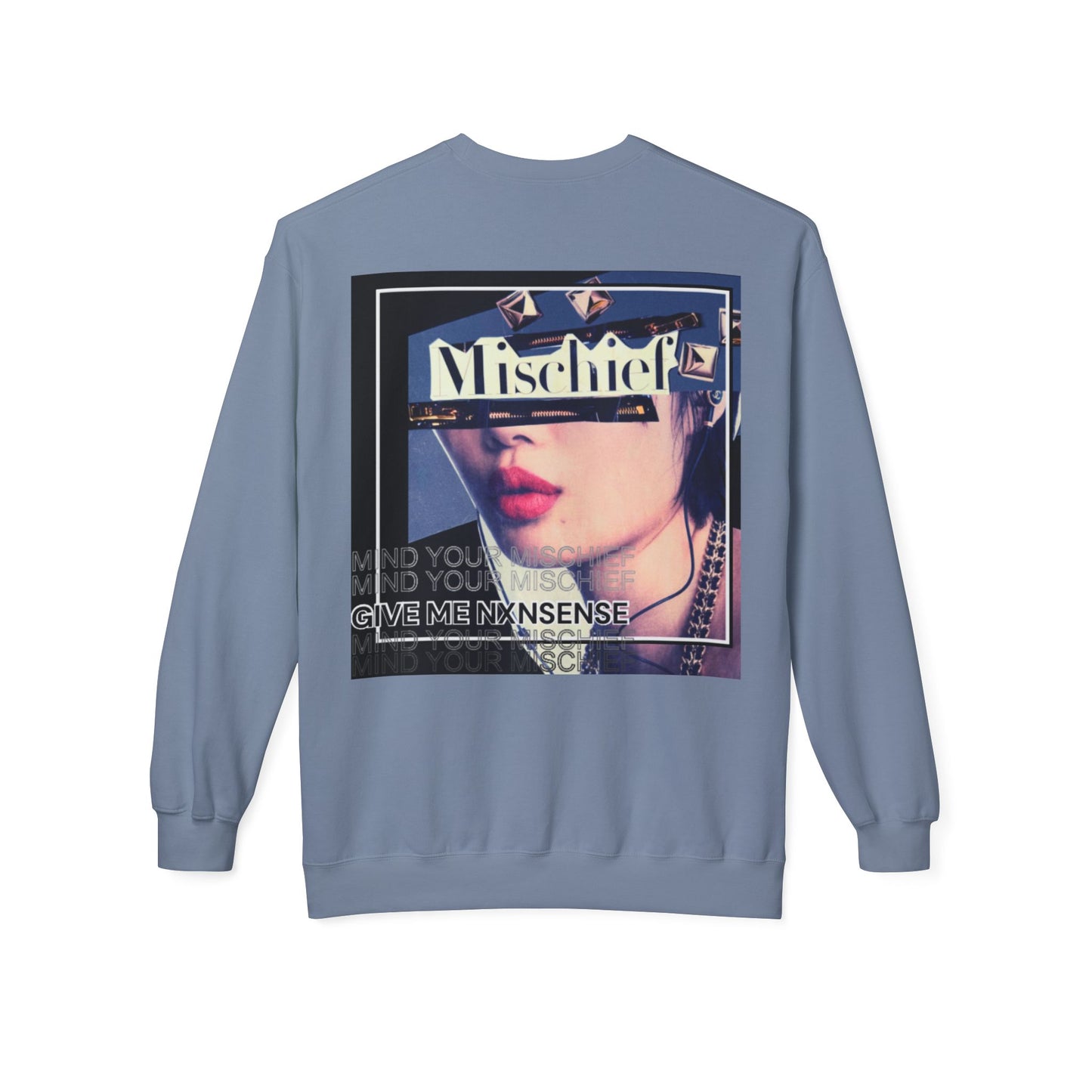 GIVE ME NXNSENSE “Mischief” Unisex Midweight Softstyle Fleece Crewneck Sweatshirt