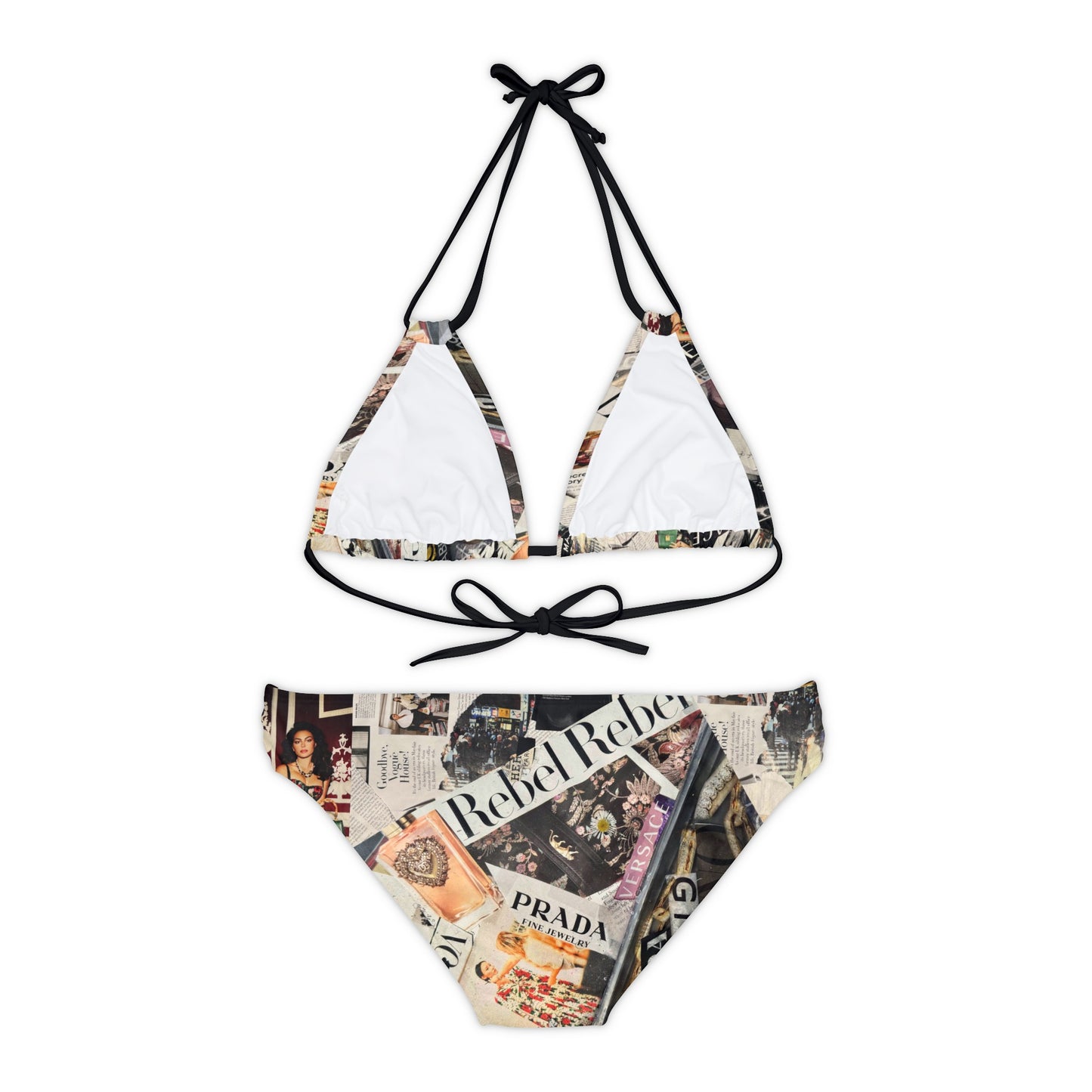 GIVE ME NXNSENSE "Rebel Rebel" Strappy Bikini Set (AOP)