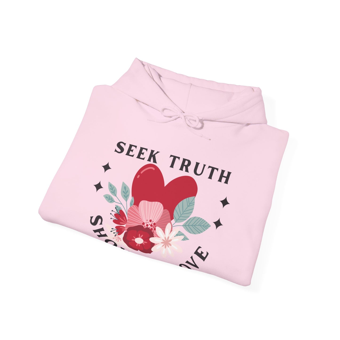 GIVE ME NXNSENSE- SEEK TRUTH SHOW LOVE Hidden Amongst the Flowers Heavy Blend™ Hooded Sweatshirt