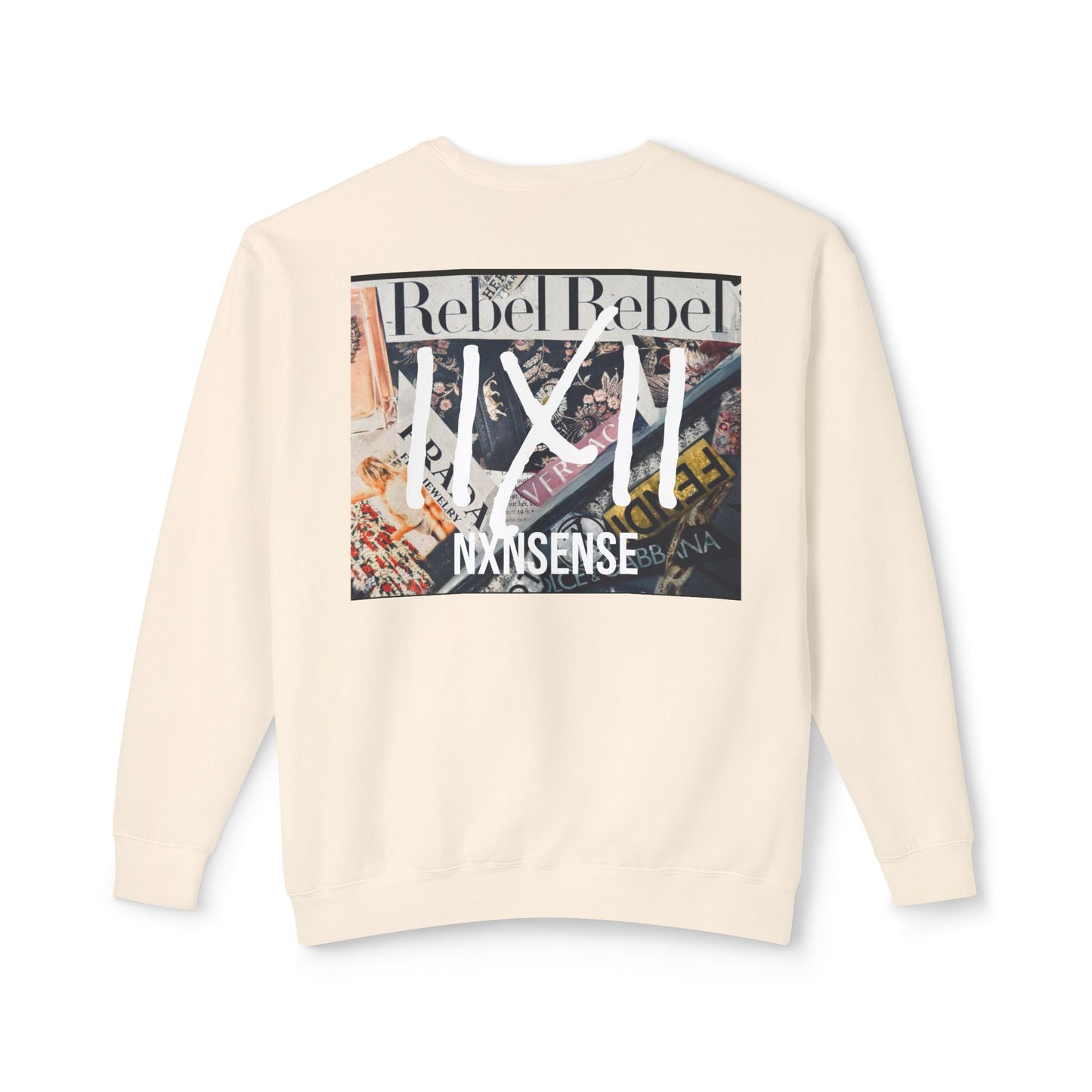 GIVE ME NXNSENSE “Rebel Rebel” Unisex Lightweight Crewneck Sweatshirt