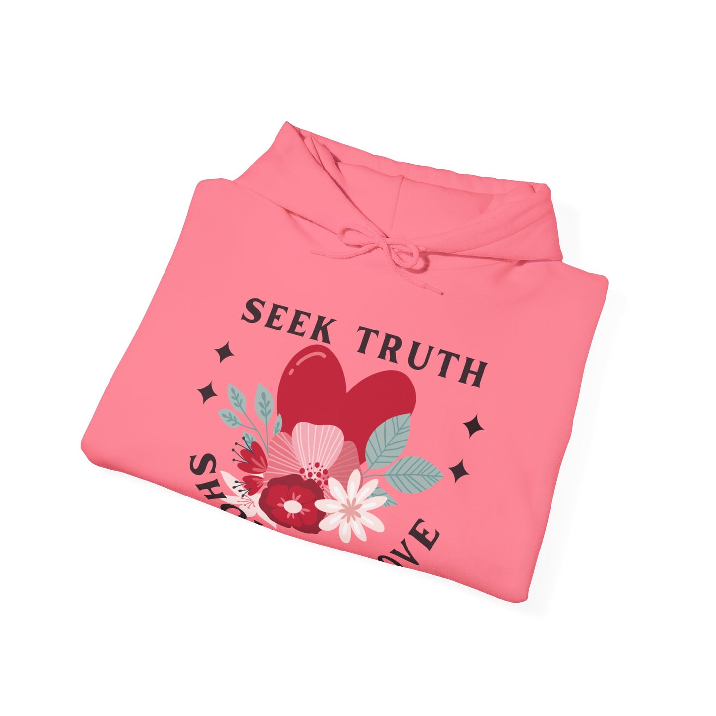 GIVE ME NXNSENSE- SEEK TRUTH SHOW LOVE Hidden Amongst the Flowers Heavy Blend™ Hooded Sweatshirt