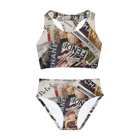 GMNX “Rebel Rebel” Girls Two Piece Swimsuit (AOP)