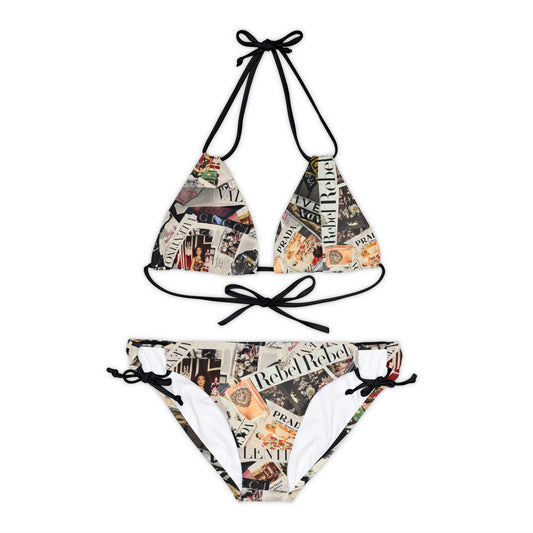 GIVE ME NXNSENSE "Rebel Rebel" Strappy Bikini Set (AOP)