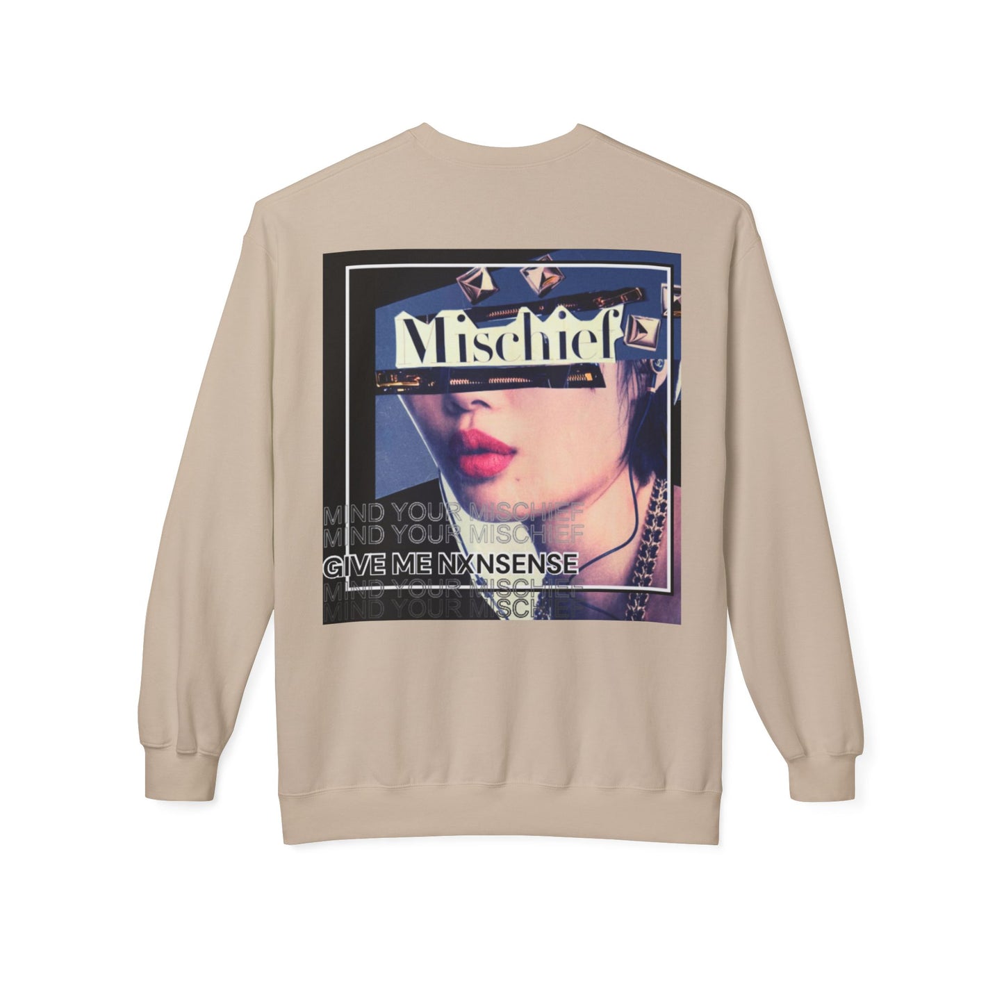 GIVE ME NXNSENSE “Mischief” Unisex Midweight Softstyle Fleece Crewneck Sweatshirt