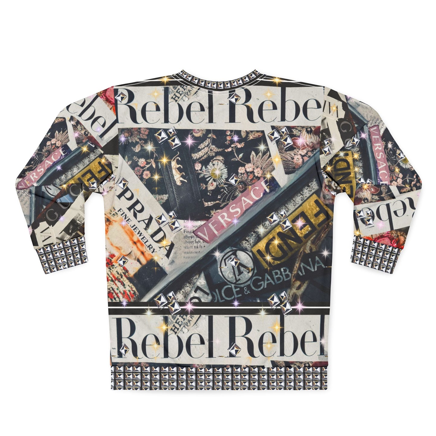 GIVE ME NXNSENSE “Rebel Rebel Xmas ” Unisex Sweatshirt (AOP)