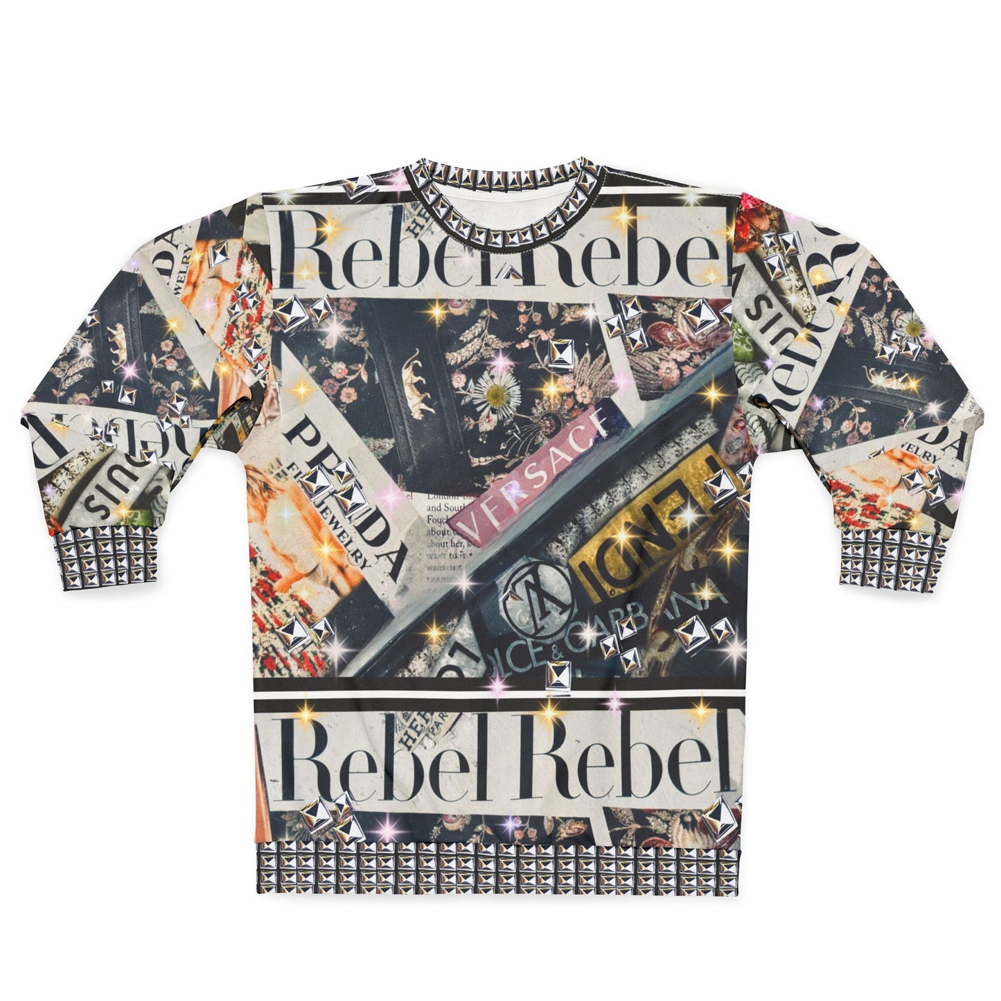 GIVE ME NXNSENSE “Rebel Rebel Xmas ” Unisex Sweatshirt (AOP)