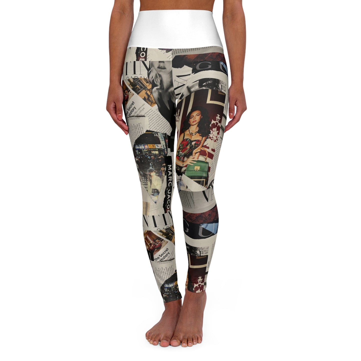 GIVE ME NXNSENSE “Now Its A Party” High Waisted Yoga Leggings (AOP)