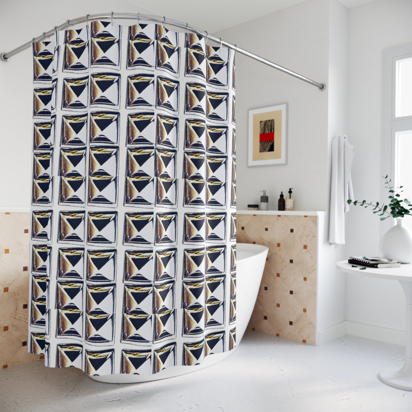 Give me nonsense punx rock studded Shower Curtain - Studs and Kisses Pattern Design home