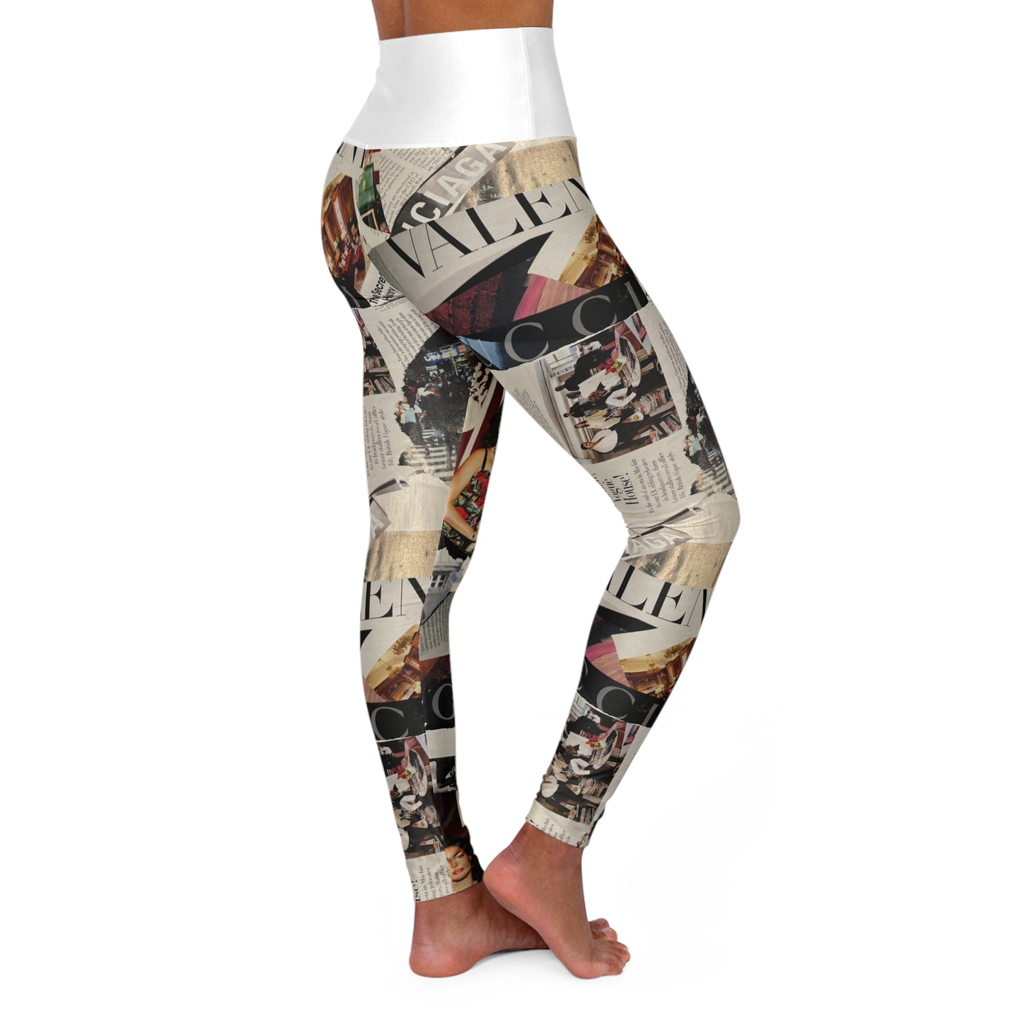 GIVE ME NXNSENSE “Now Its A Party” High Waisted Yoga Leggings (AOP)