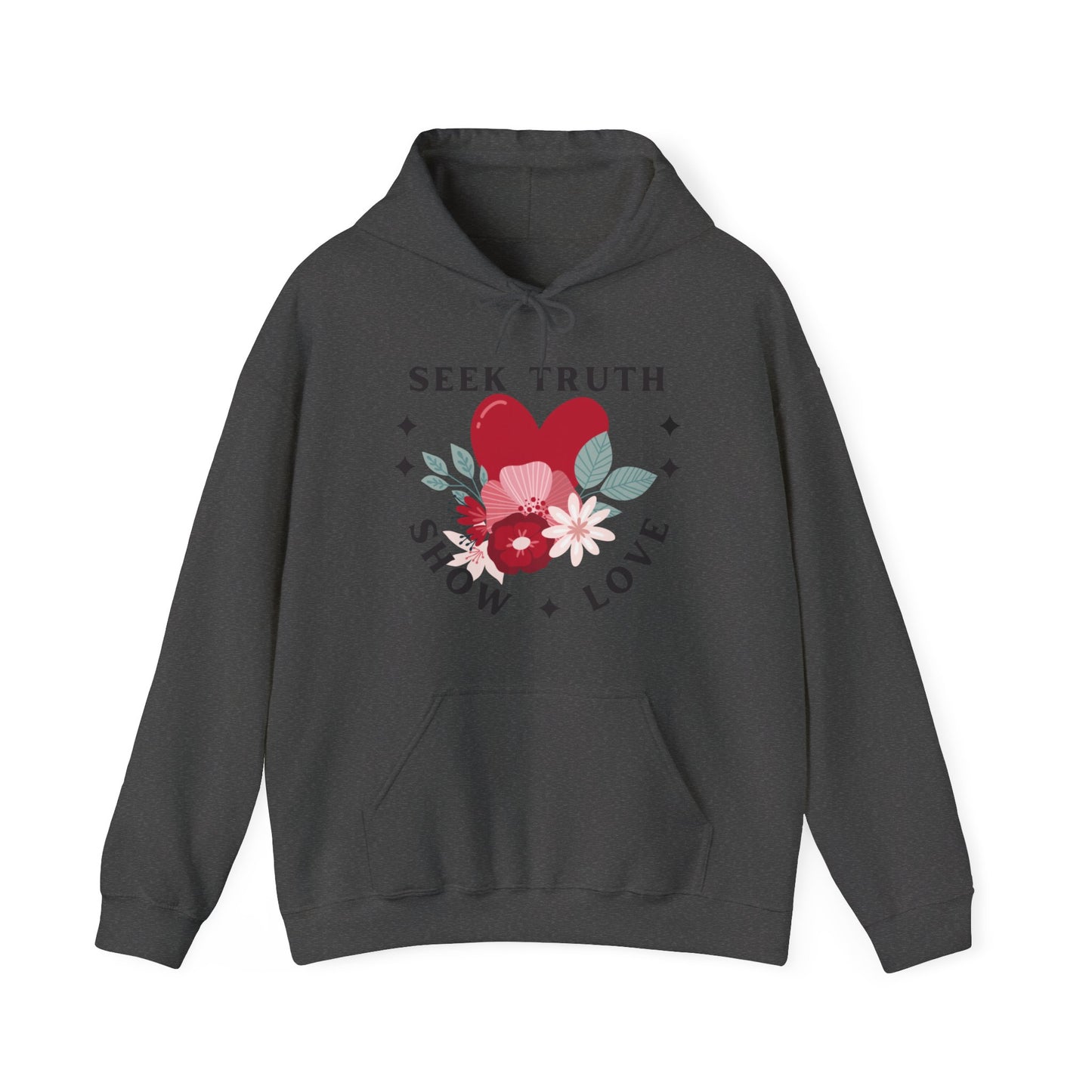 GIVE ME NXNSENSE- SEEK TRUTH SHOW LOVE Hidden Amongst the Flowers Heavy Blend™ Hooded Sweatshirt