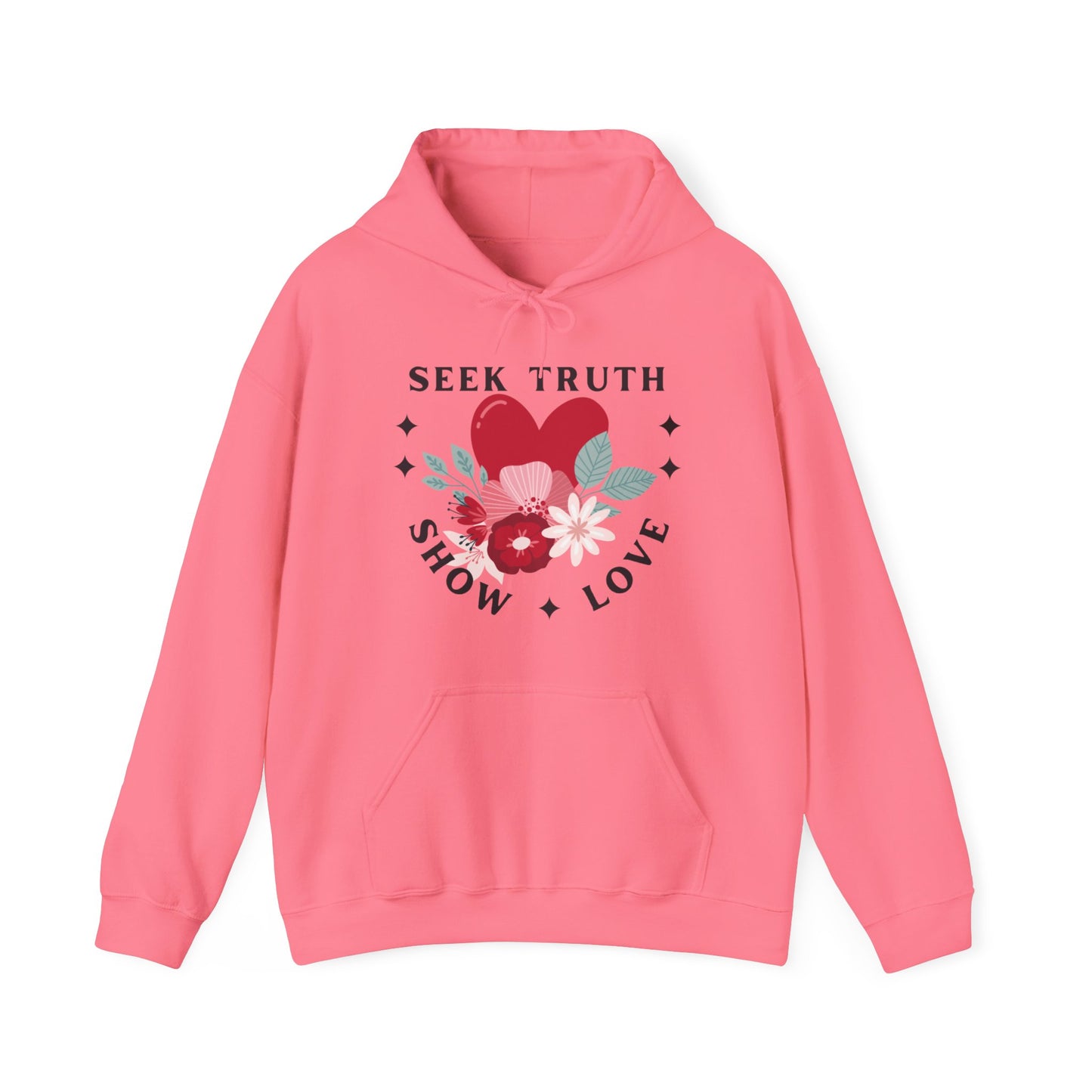 GIVE ME NXNSENSE- SEEK TRUTH SHOW LOVE Hidden Amongst the Flowers Heavy Blend™ Hooded Sweatshirt