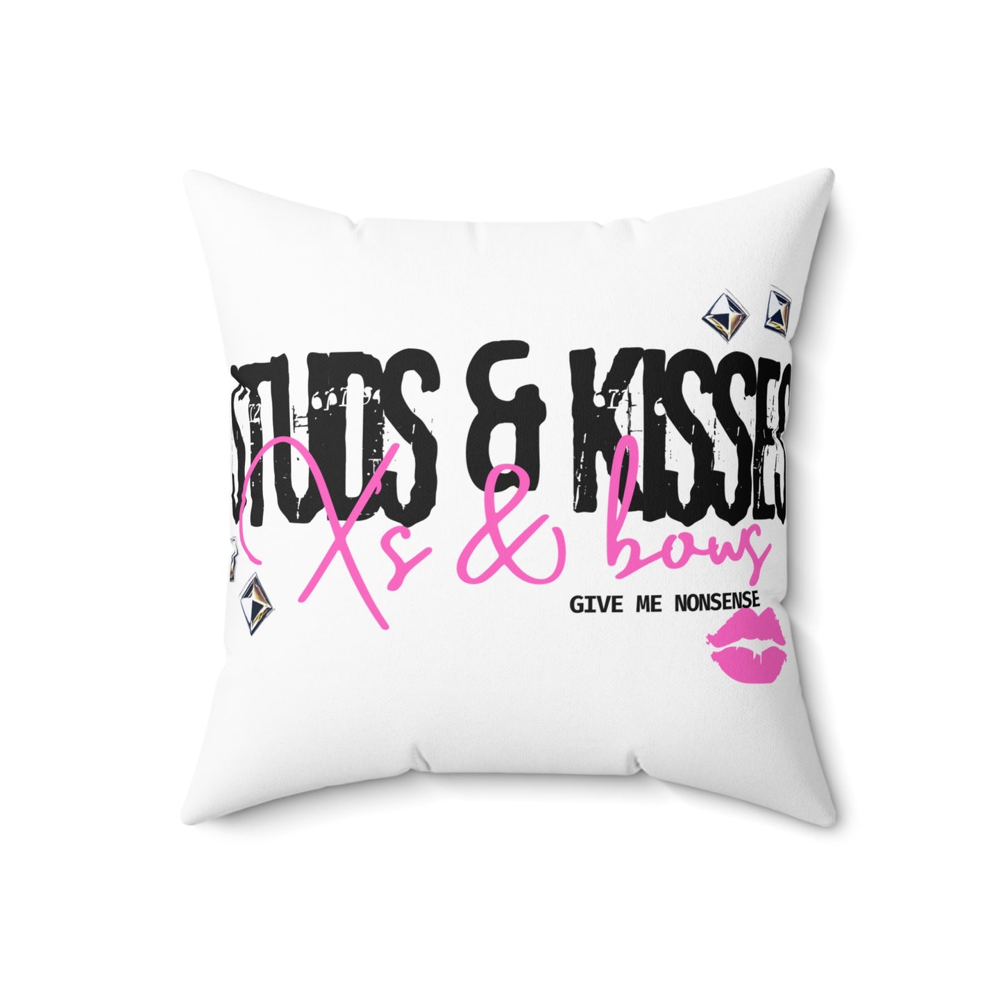 give me nonsense punx rock studs and kisses Pillow - Studs and Kisses Square Pillow home