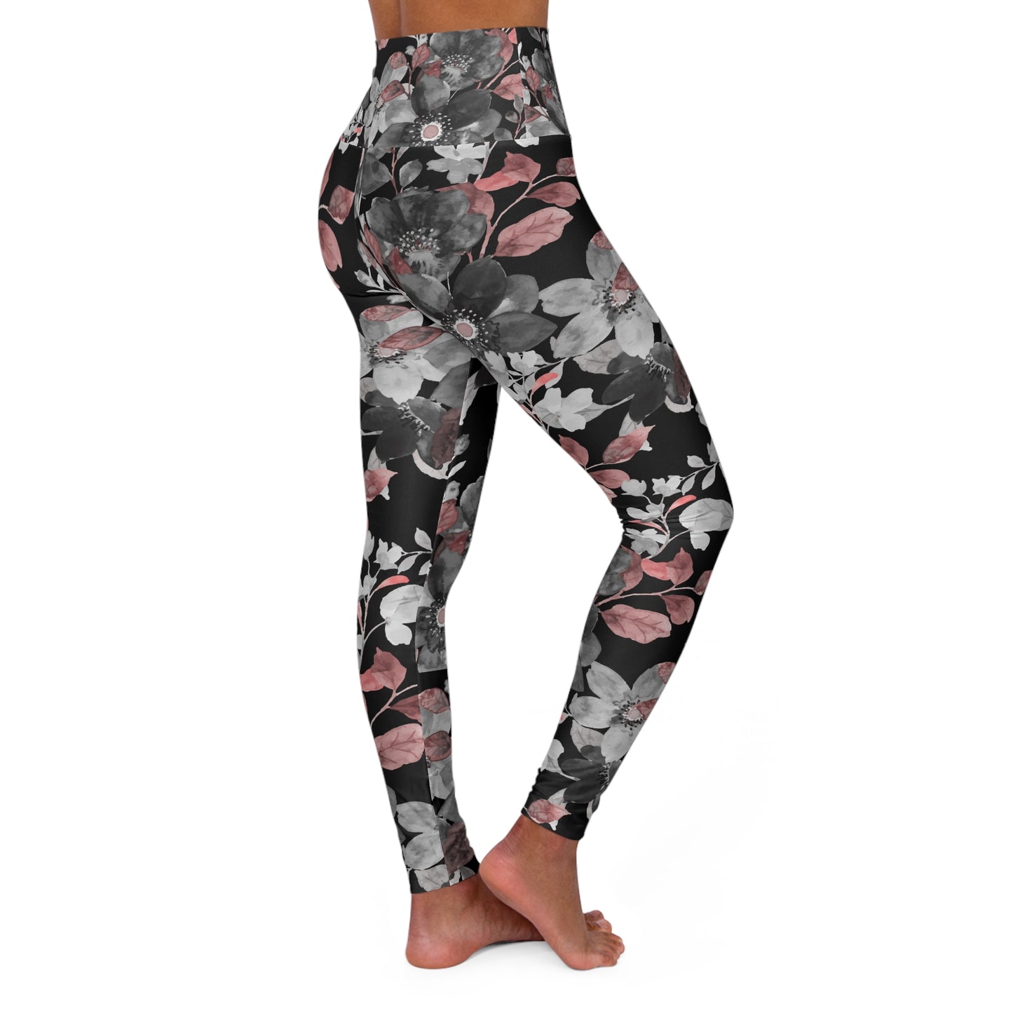 GIVE ME NXNSENSE “Save The Flowers” High Waisted Yoga Leggings (AOP)