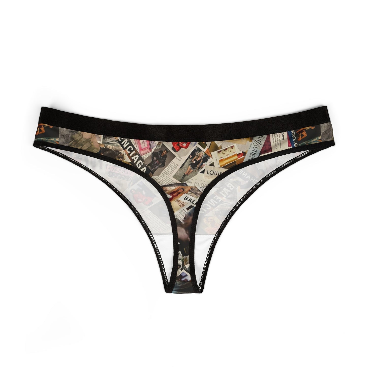 GIVE ME NXNSENSE "Now Its A Party"  Women's Thongs (AOP)