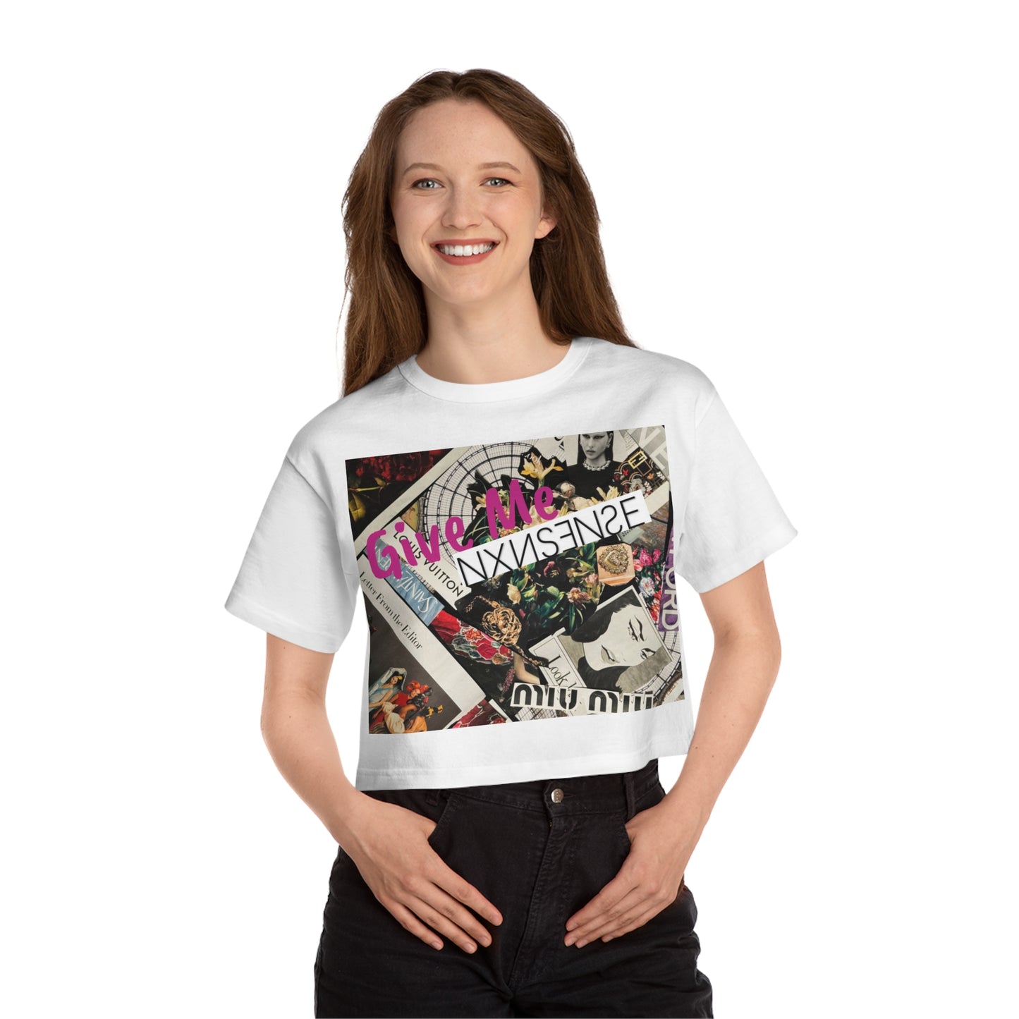 GIVE ME NXNSENSE “Atlas” Champion Women's Heritage Cropped T-Shirt