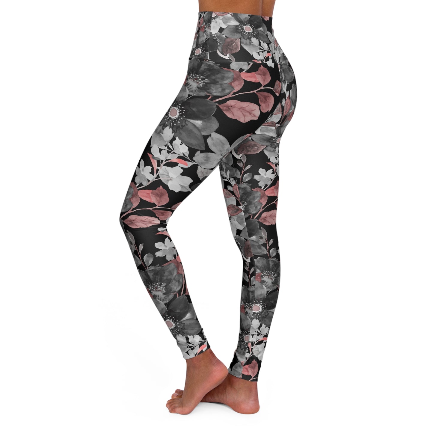 GIVE ME NXNSENSE “Save The Flowers” High Waisted Yoga Leggings (AOP)